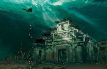 Дайвинг в затонувшем городе озера Цаньдао