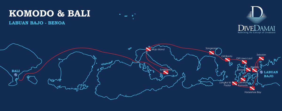 Национальный парк Комодо + Бали на люкс-яхте Damai II - 10 ночей